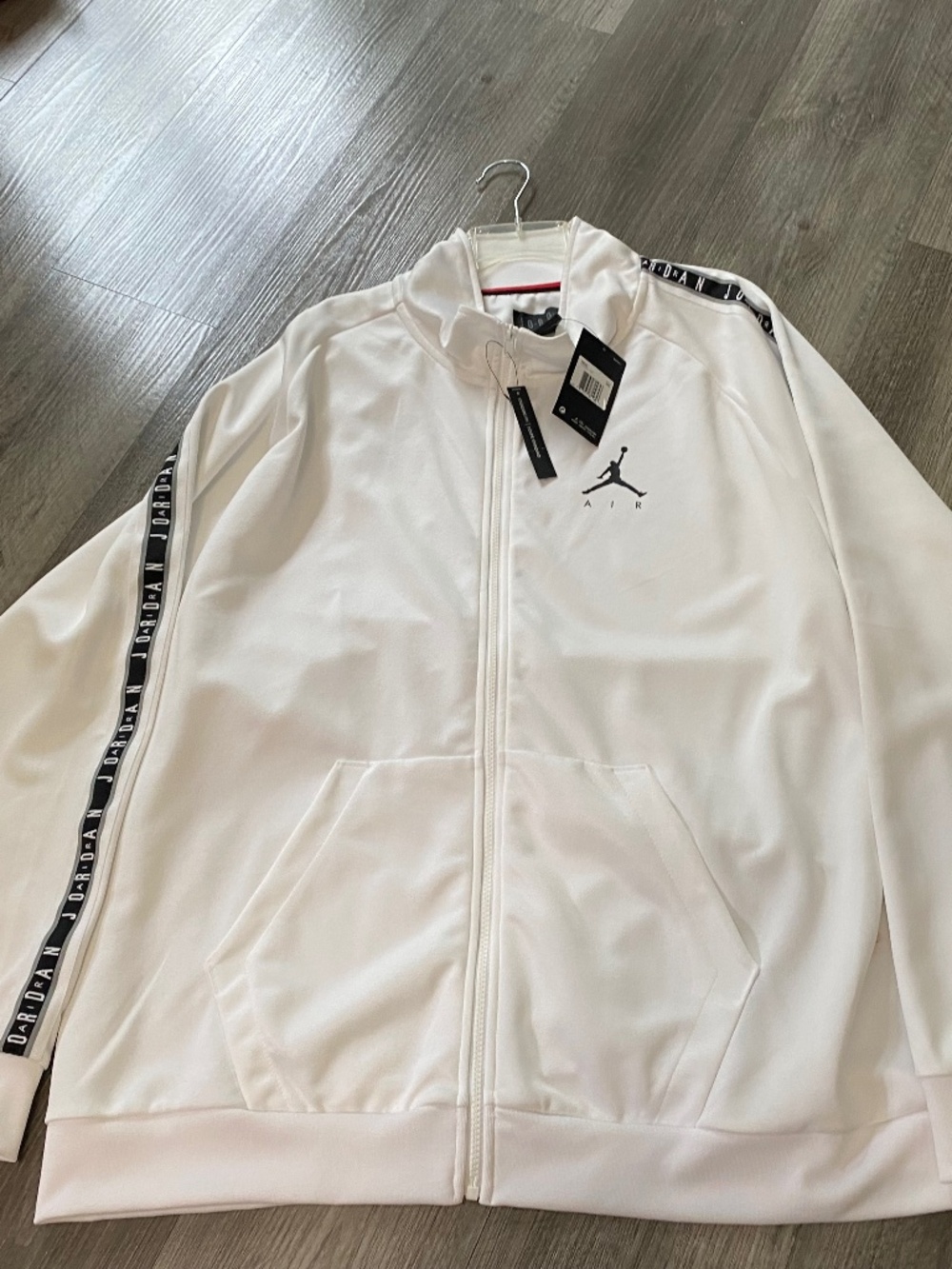Nike Jordan White Full Zip Dri Fit jacket Mens 2XL New